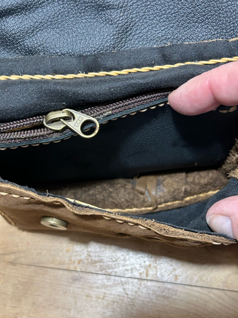 Handmade Buffalo Leather Mini Crossbody - Picture 4 of 9